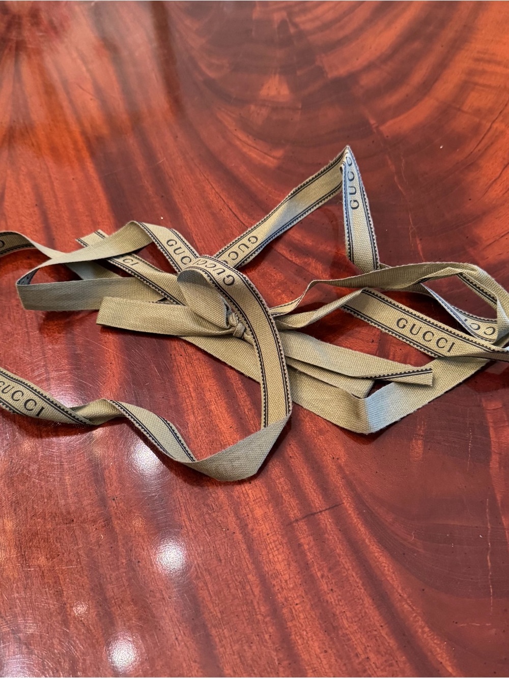 GUCCI Green Logo Ribbon 82”